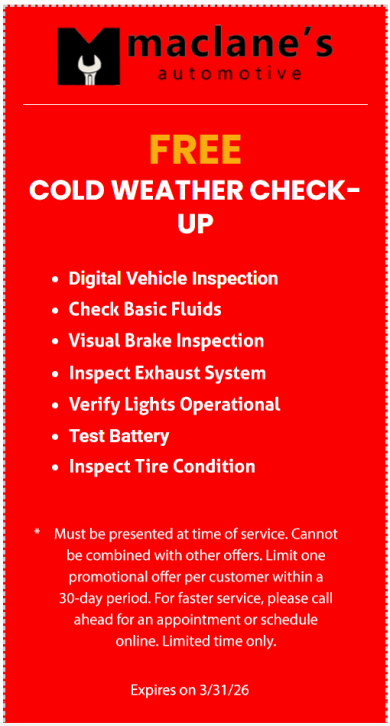 Free Cold Weather Checkup