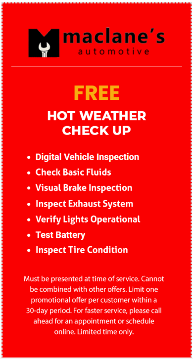 Free Hot Weather Checkup