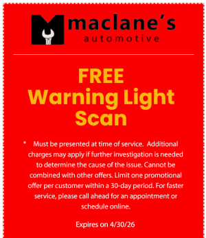 Free Warning Light Scan