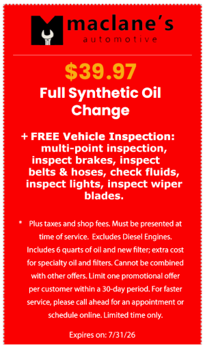 Full Synthetic Oil Change