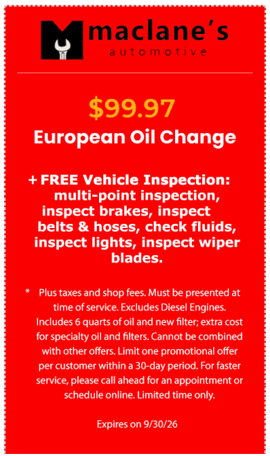 European Oil Change